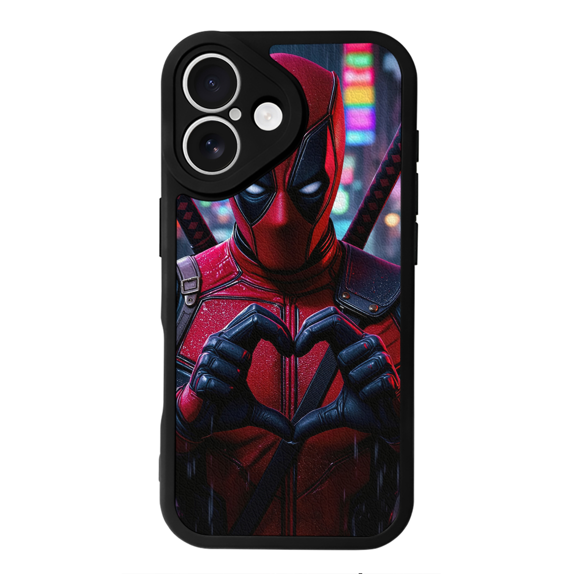 （画像用） Deadpool デッドプール 【iPhone 16シリーズ対応】シリコンスマホケース（レザー調） 材質：シリコン